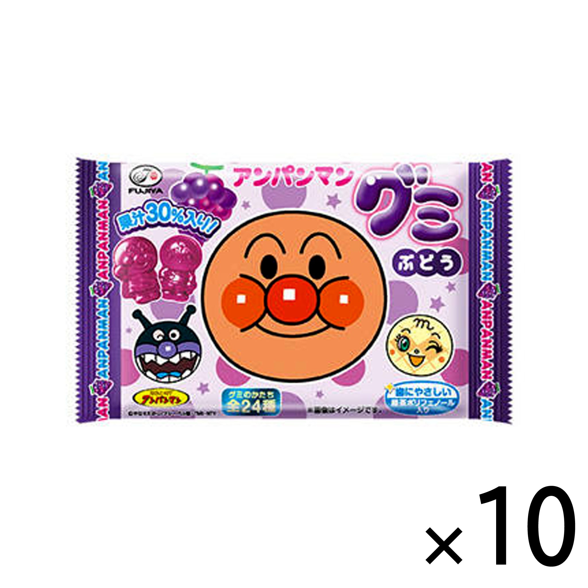 Fujiya Anpanman Gummy Grape【10 Set】